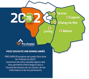Pro Emploi vous souhaite une bonne année 2022